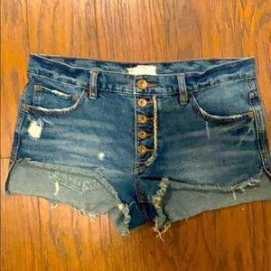 Button fly free people shorts